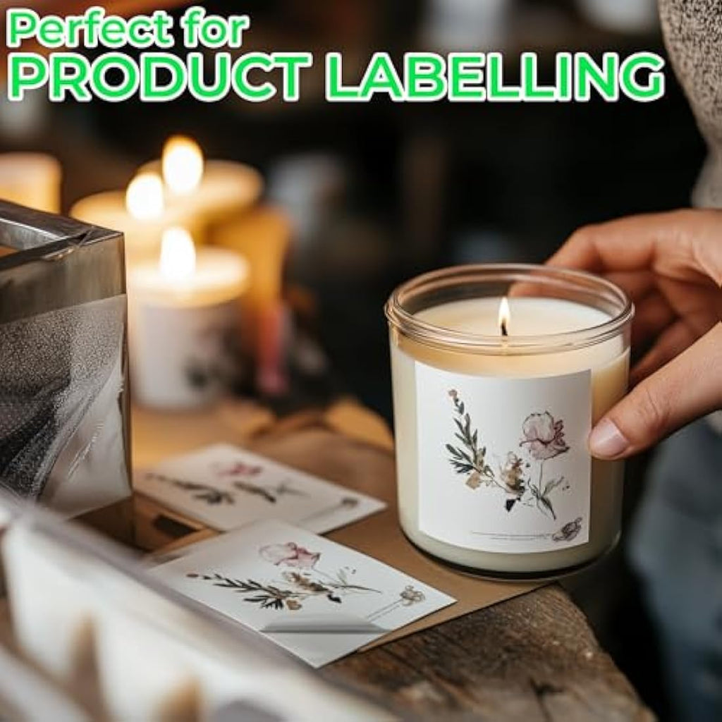 Evergreen Goods A4 White Matte Sticker Paper | 100 Sheets for Inkjet & Laser