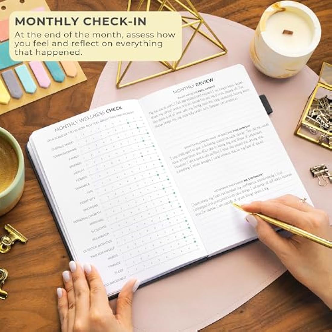 Clever Fox Gratitude Journal – A5 Vegan Leather Daily Reflection Notebook