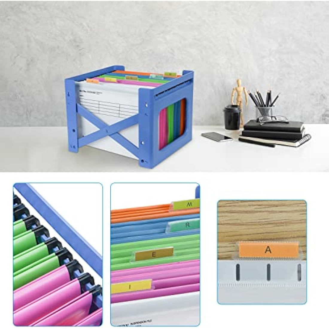 Jolof Store A4 Suspension Files - 15 Pack Polypropylene Hanging Folders