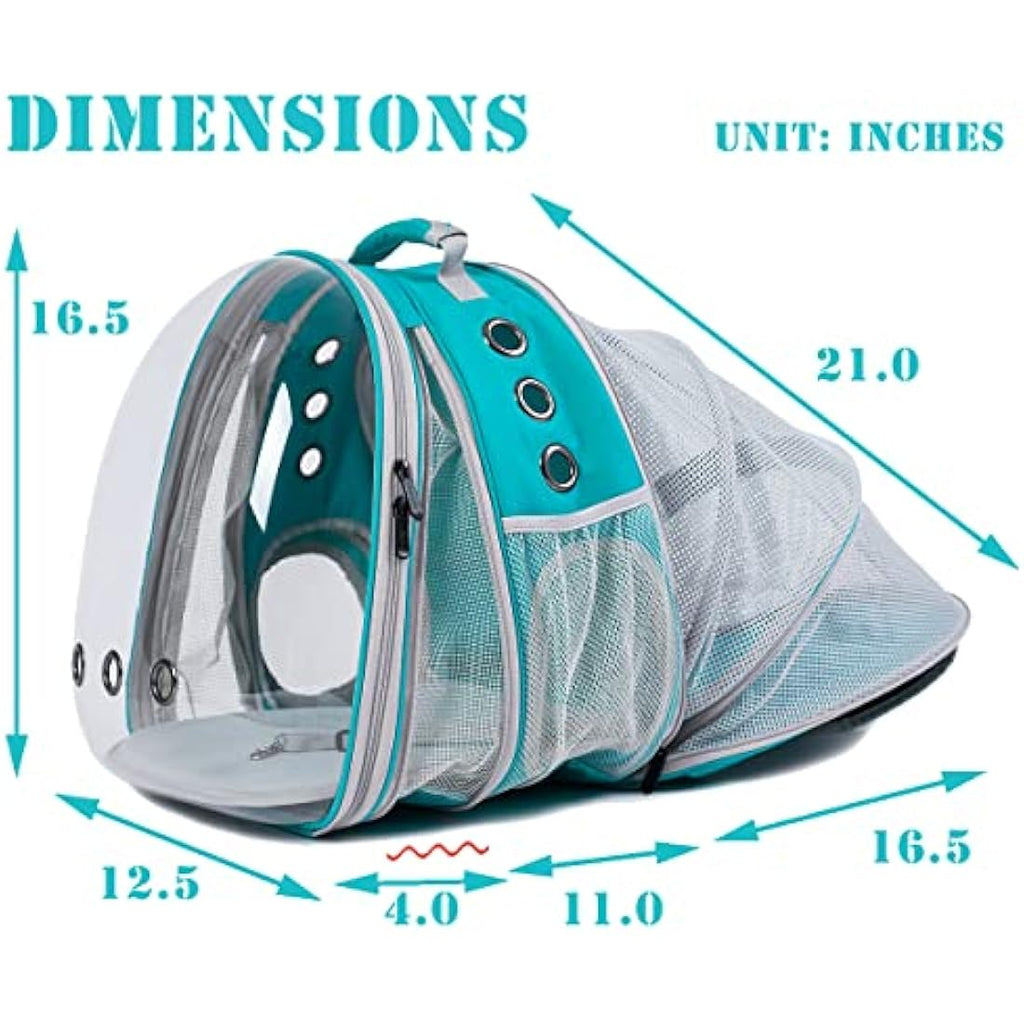 Interfashioner Large Cat Backpack Carrier | Expandable Bubble Pet Bag