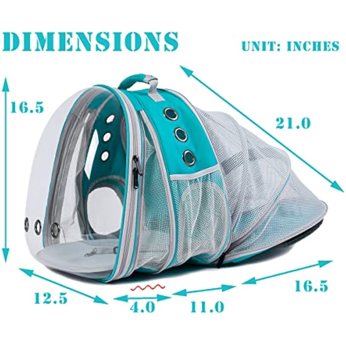 Interfashioner Large Cat Backpack Carrier | Expandable Bubble Pet Bag