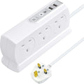 Masterplug 6-Socket Surge Protected Extension Lead with 2 USB Ports, 2m