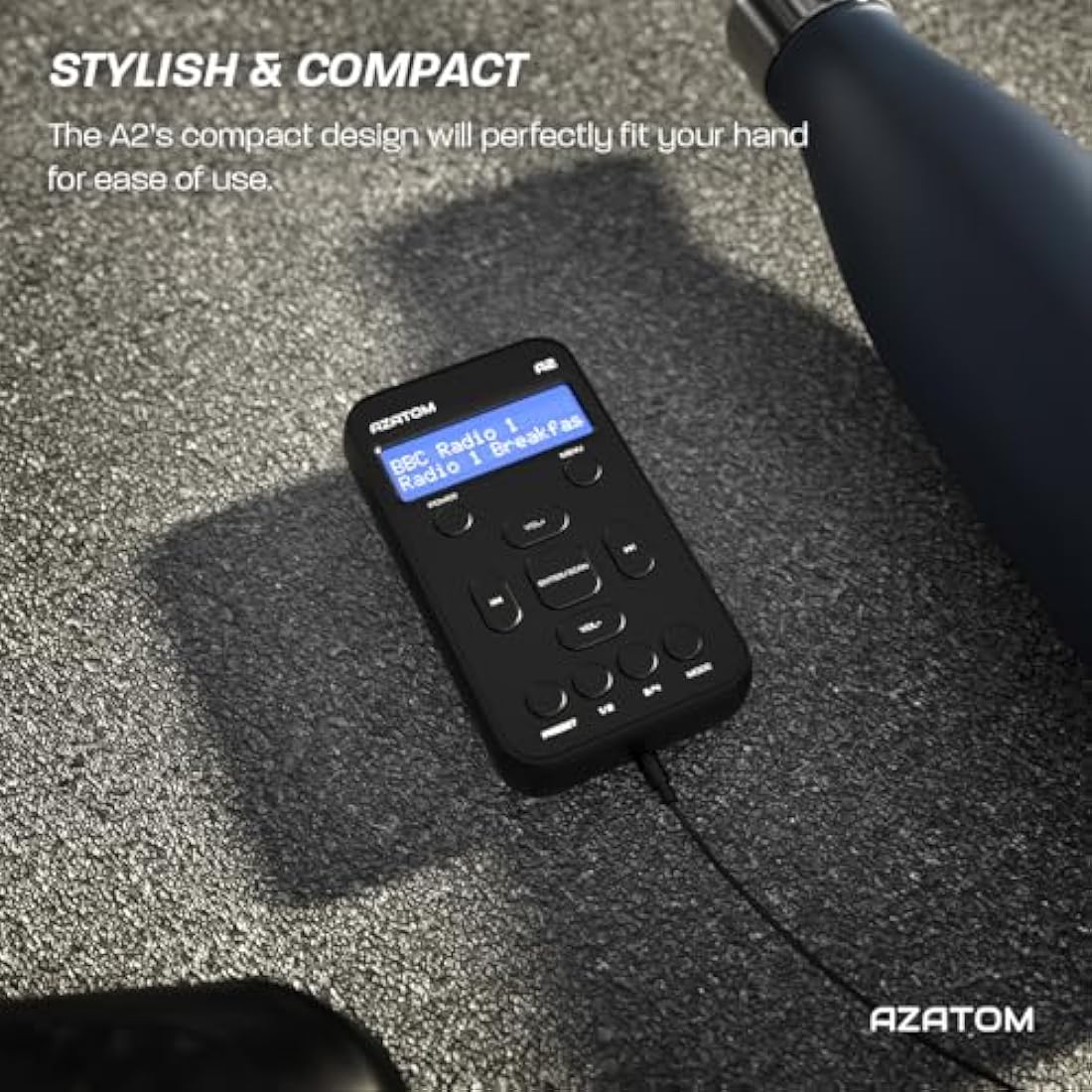 Azatom A2 Portable DAB/DAB+ & FM Digital Radio with Sports Earphones