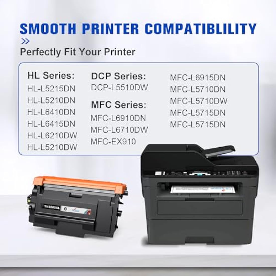Q-image TN3600XL Black Toner Compatible with Brother HL-L5210DN & MFC-L6710DW