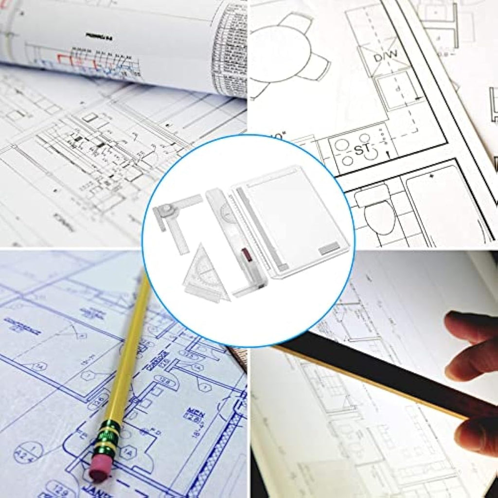 eSynic A4 Drawing Board Set | Adjustable Drafting Table with T-Square