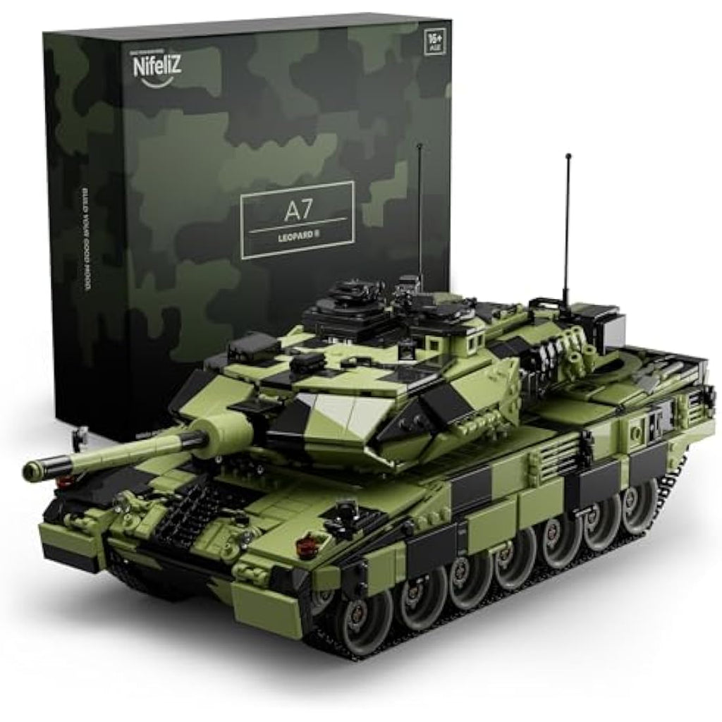 Nifeliz Leopard II A7 WW2 Military Tank Building Set - 2068 Pieces