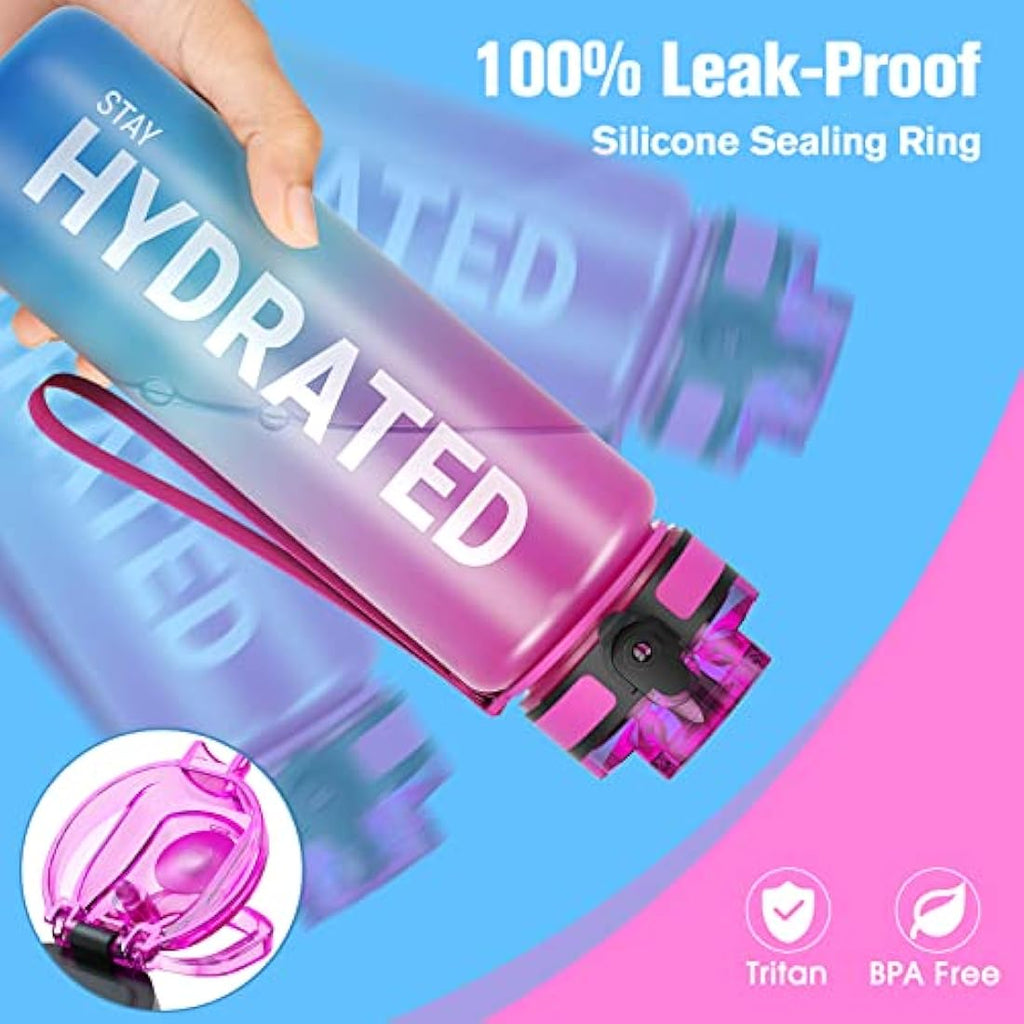 Sahara Sailor Motivational Water Bottle | 1L Tritan BPA Free Sport Flask
