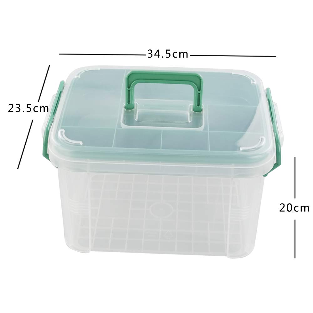 Cadineer Household Plastic First Aid Kit, Plastic Medicine Box, Clear Storage Box - image 4