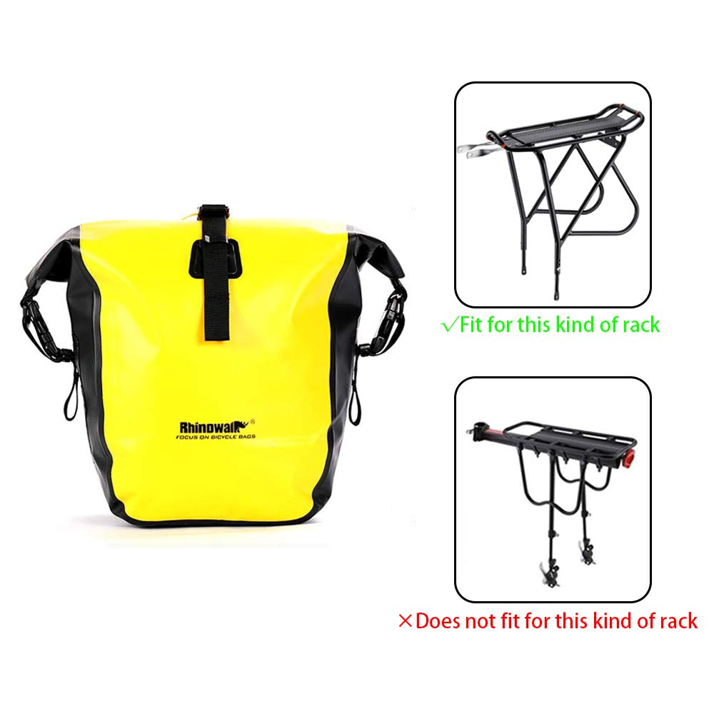 Rhinowalk Waterproof Bike Pannier Bag | 20L Bicycle Rear Rack Cargo