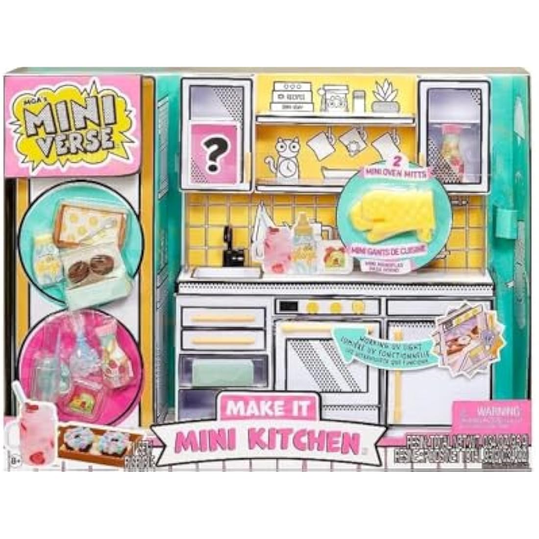 MGA's Miniverse Make It Mini Kitchen DIY Playset with UV Light & Resin