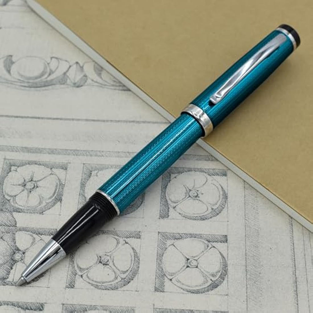Xezo Incognito Rollerball Pen – Deep Blue Lacquer & Platinum Plating