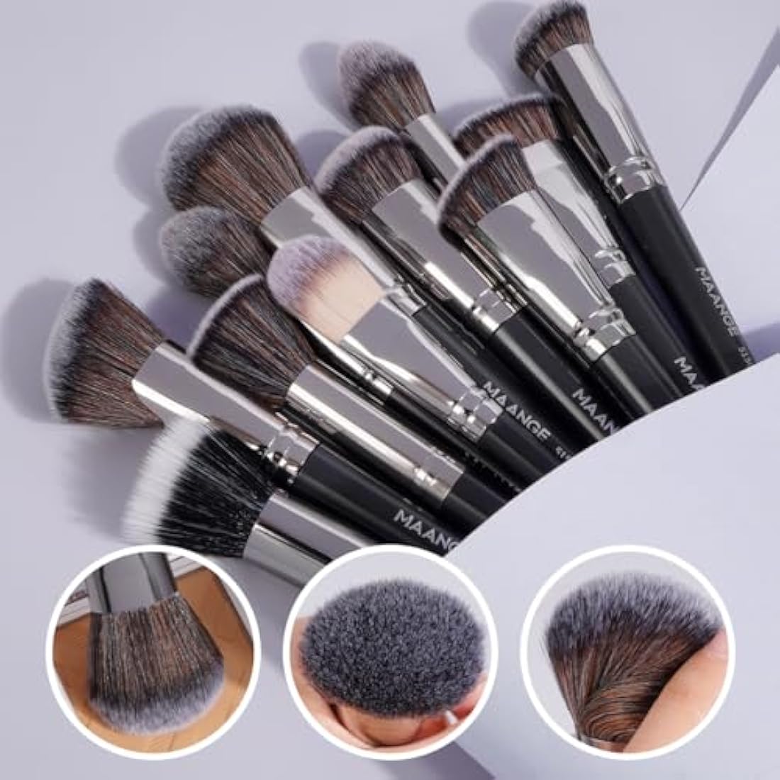 MAANGE 54 Pcs Professional Makeup Brush Set | Synthetic Tools with Bag