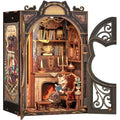 CUTEBEE DIY Book Nook Kit – Count Cat's Study 3D Wooden Puzzle Model