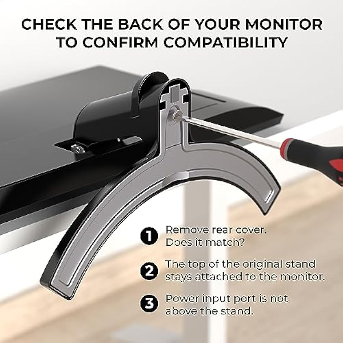 HumanCentric VESA Mount Adapter for LG 24MP58VQ and 24MP59HT Monitors