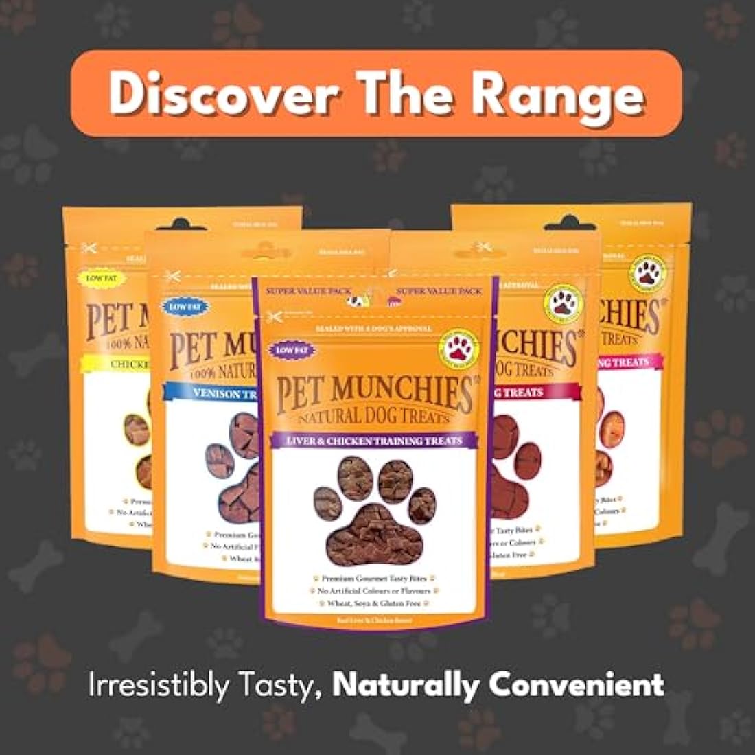 Pet Munchies Liver and Chicken Dog Training Treats - Grain Free 150g