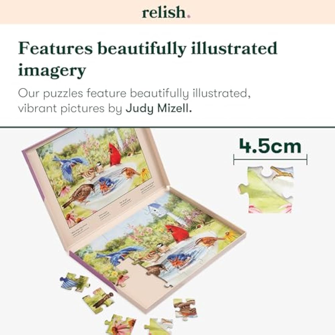 Relish 35 Piece Large Jigsaw Puzzle – Bathing Birds Dementia Activity