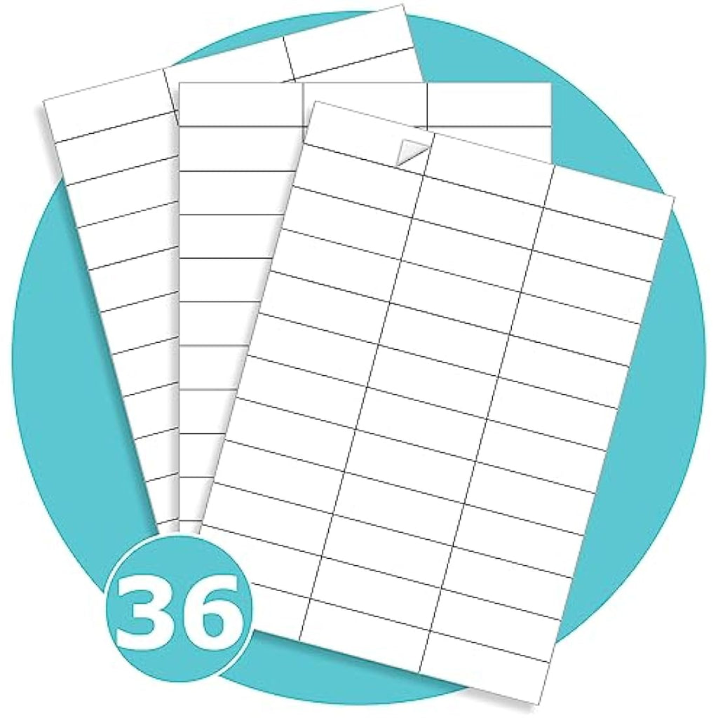 Triplast A4 Label Sheets | 36 Labels Per Sheet | White Inkjet & Laser