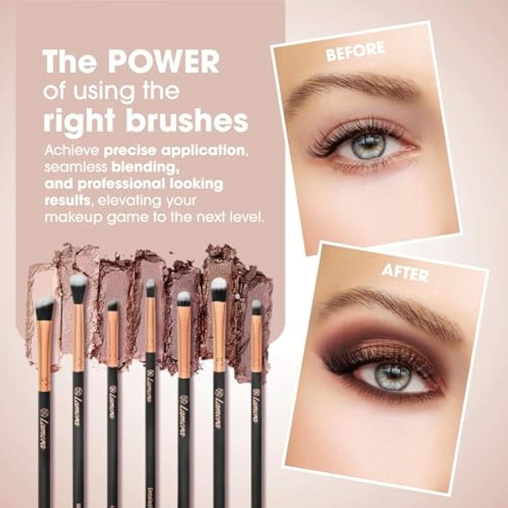 Jolof Store 7-Piece Eye Makeup Brush Set | Vegan Synthetic Bristles