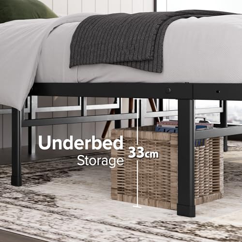 ZINUS Justin Metal Single Bed Frame | 90x190cm Steel Slat Support