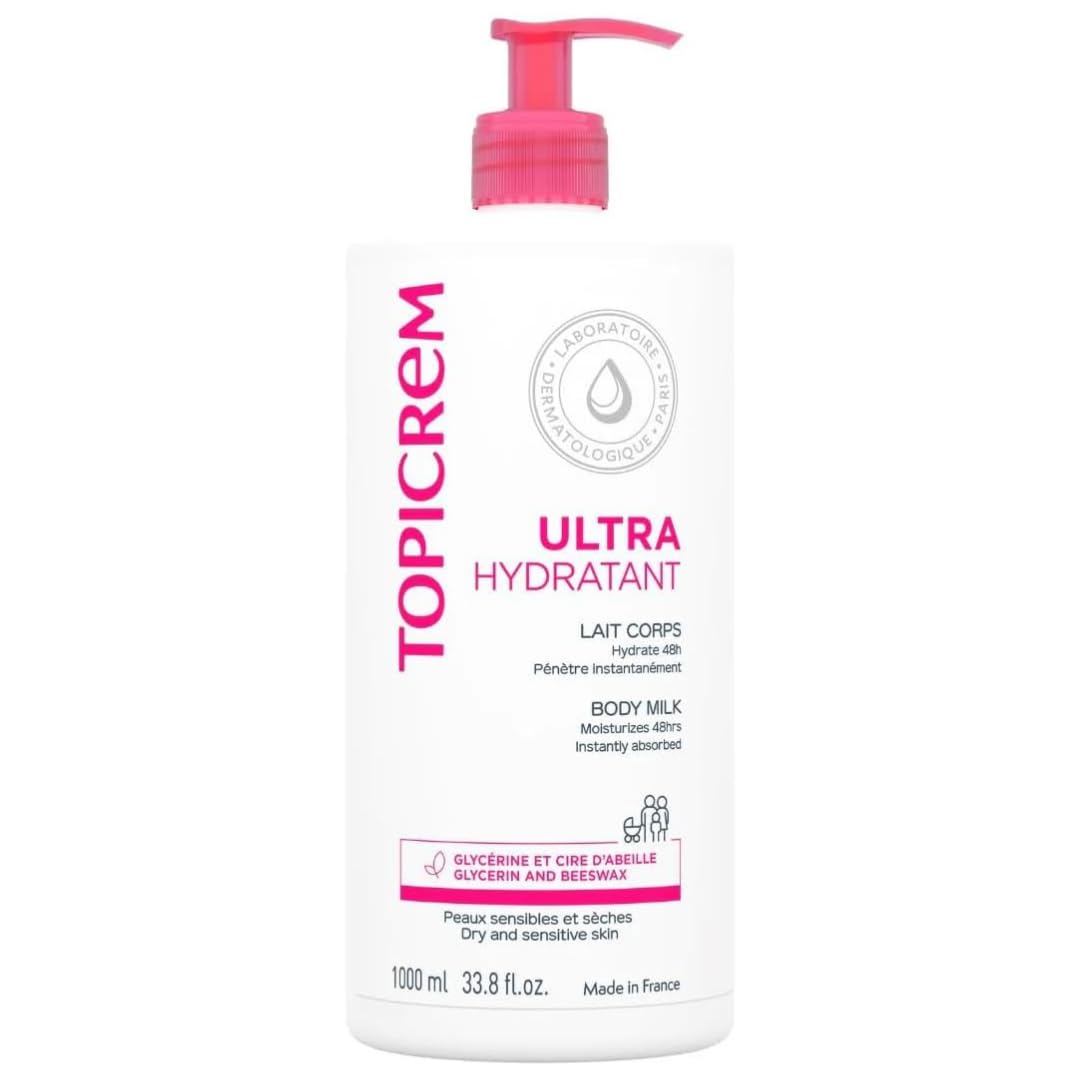 Topicrem Ultra Moisturizing Body Milk | Hydrating Lotion for Dry Skin - 1000ml