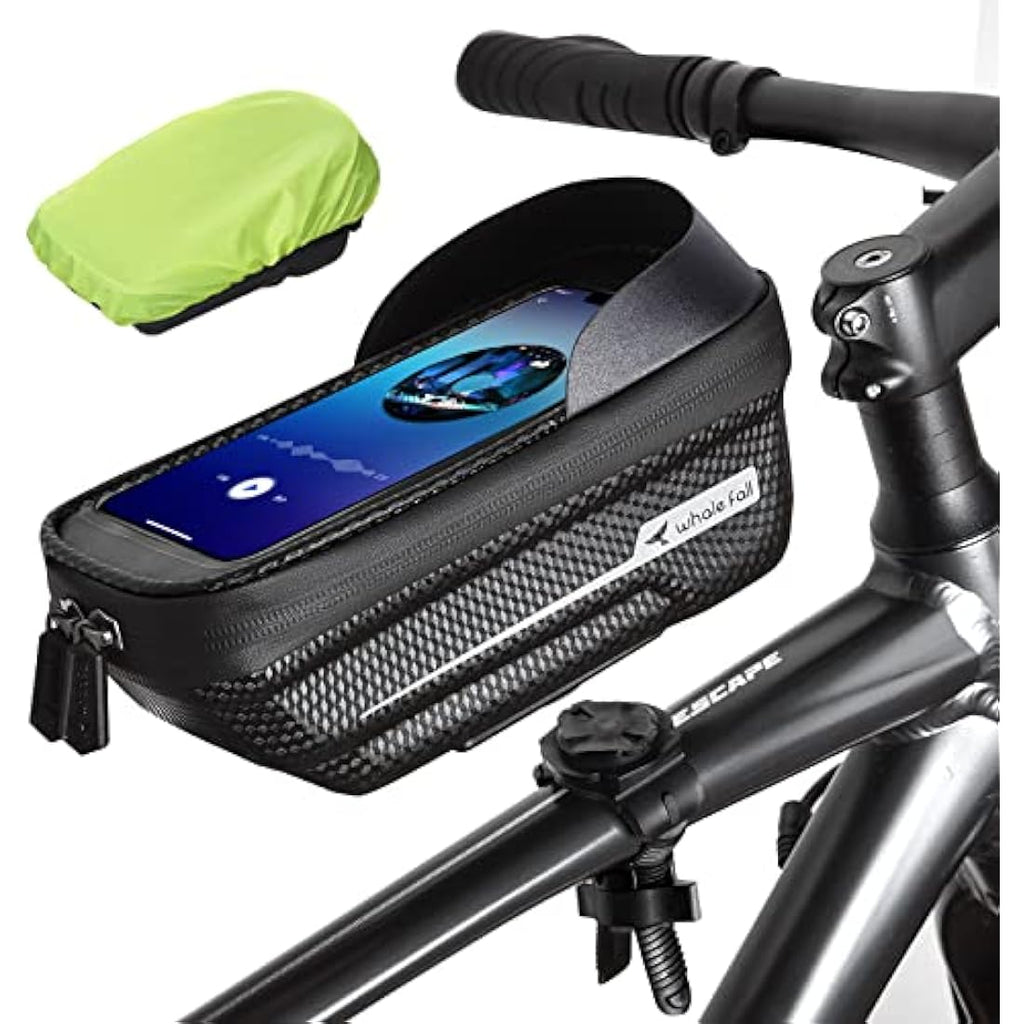 Whale Fall Waterproof Bike Frame Bag | Hard Shell Phone Holder up to 7"
