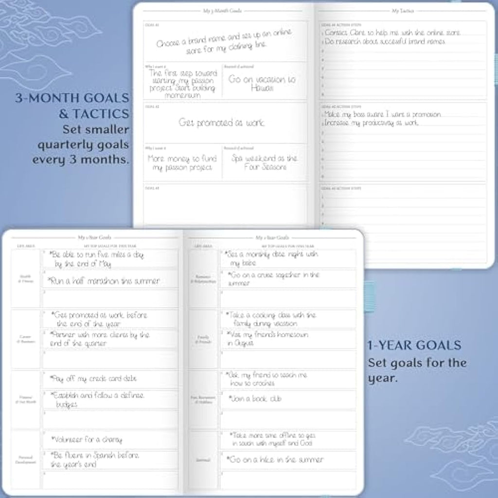 Legend Hourly Schedule Planner – Undated A5 Daily Organizer, Periwinkle