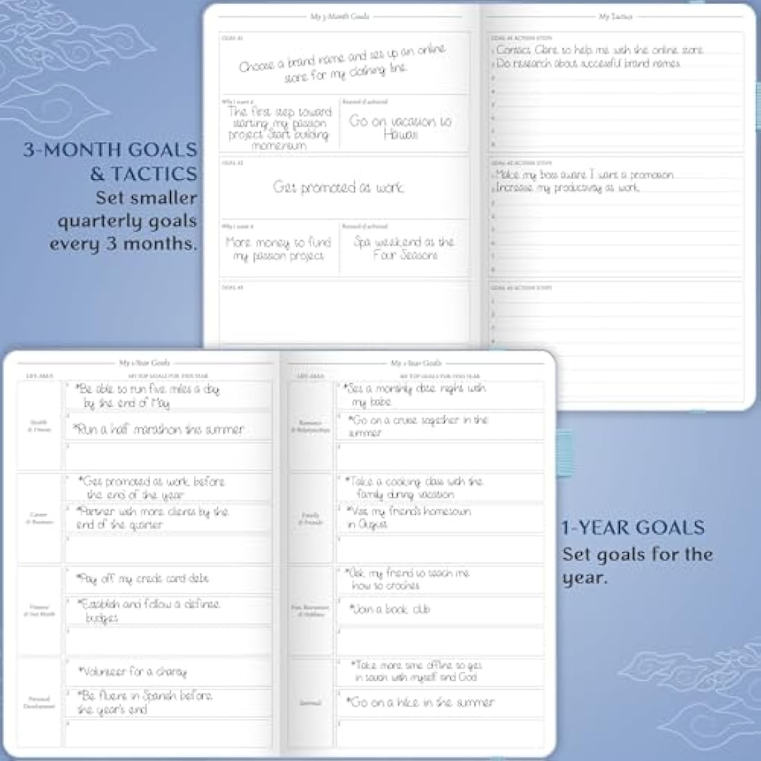 Legend Hourly Schedule Planner – Undated A5 Daily Organizer, Periwinkle