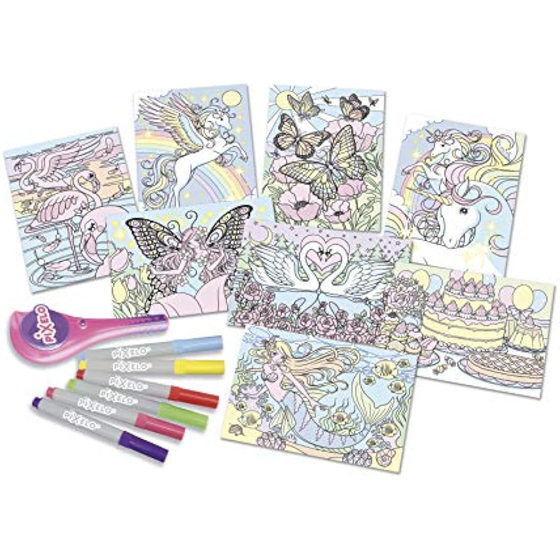 John Adams Pixelo Style Creative Drawing Art Set for Kids – Red