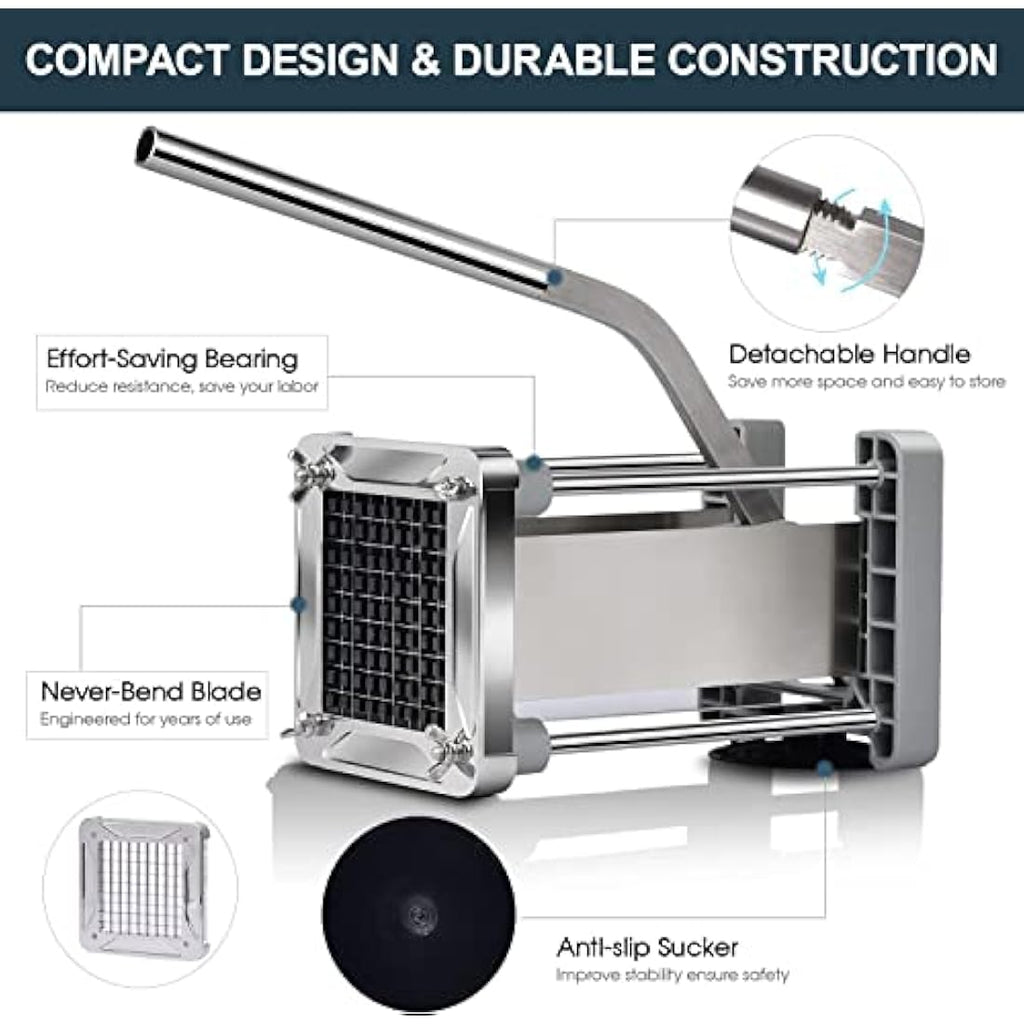 Sopito Stainless Steel French Fry Cutter | Professional Potato Chipper