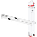 tesa DELUXXE Double Towel Holder - Wall-Mounted, Stainless-Steel Towel Holder with Two Swivel Arms - waterproof, incl. Power.Kit Adhesive Solution