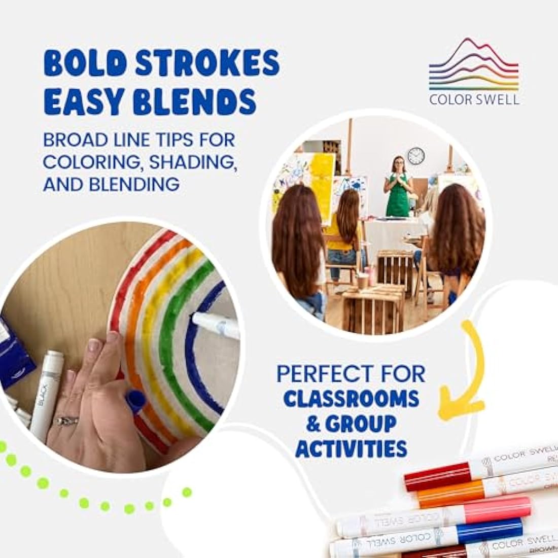 Color Swell Washable Bulk Markers | 288 Count Broad Line Class Pack