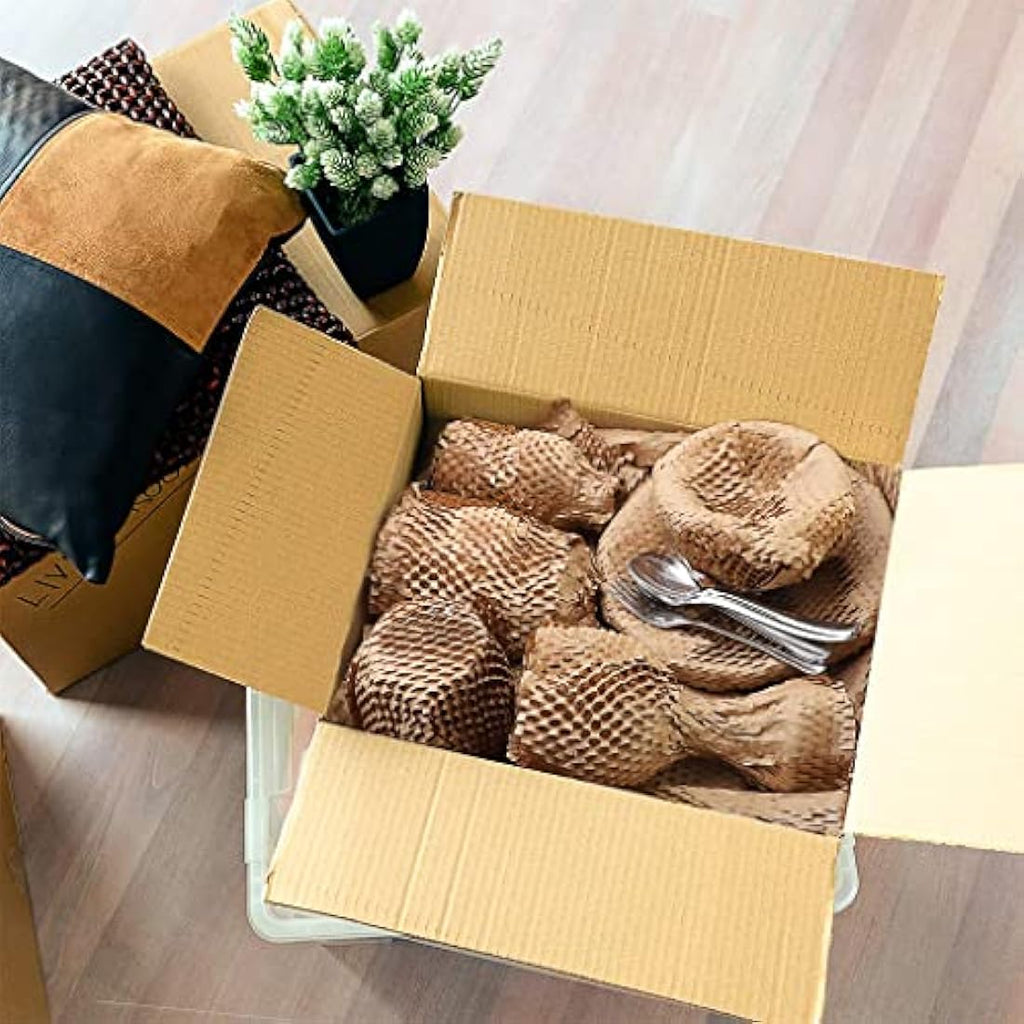 SZSYumUnion Honeycomb Packing Paper Roll | 12" x 100' Eco-Friendly Wrap