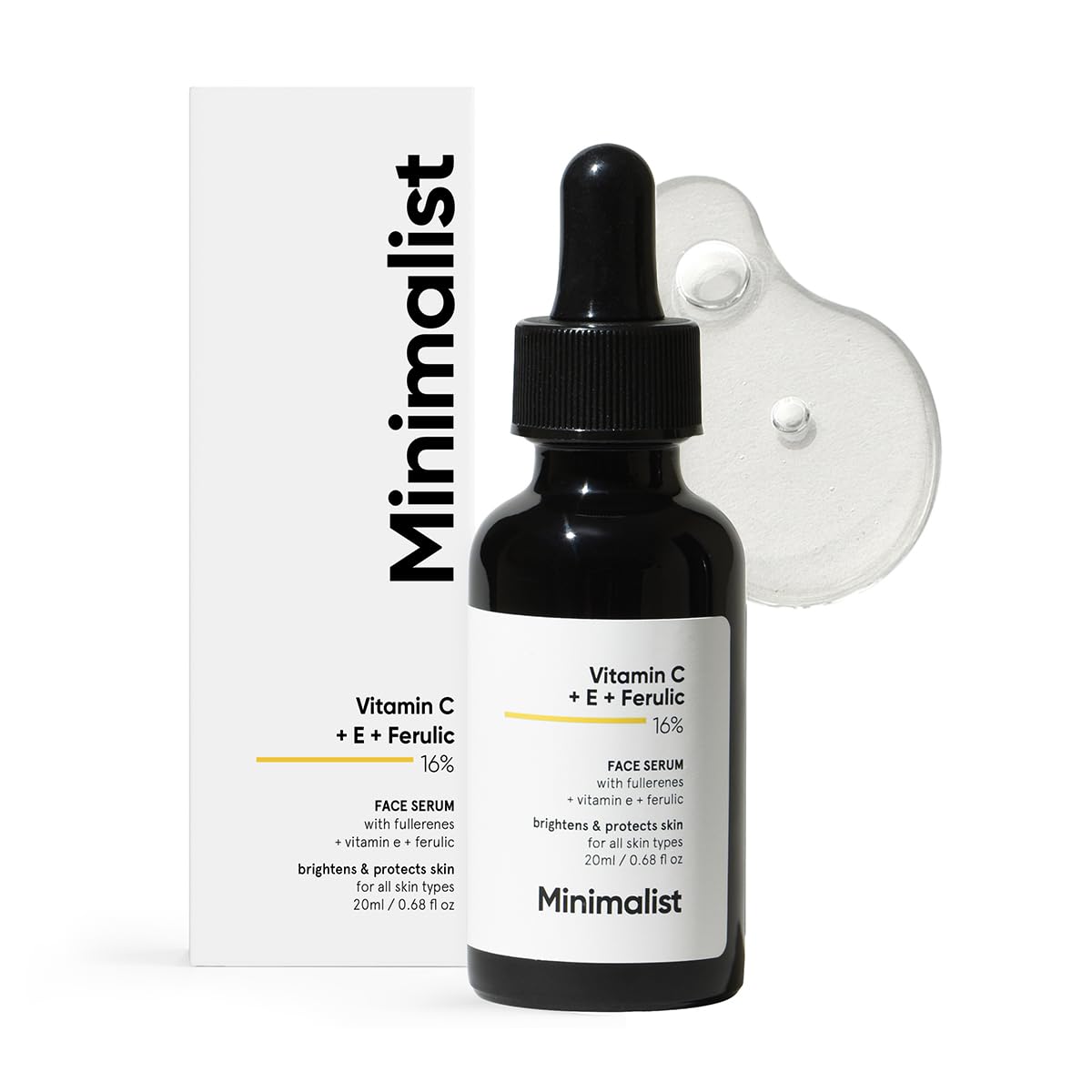 Minimalist 16% Vitamin C Face Serum with Vitamin E & Ferulic Acid - 20ml