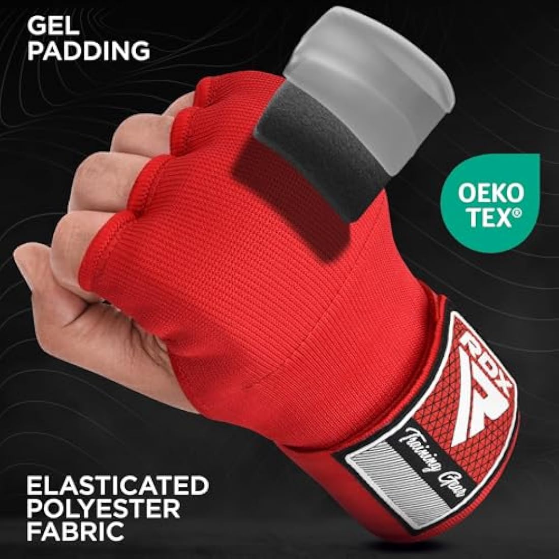 RDX Gel Boxing Inner Gloves – Padded Hand Wraps with 100cm Wrist Straps