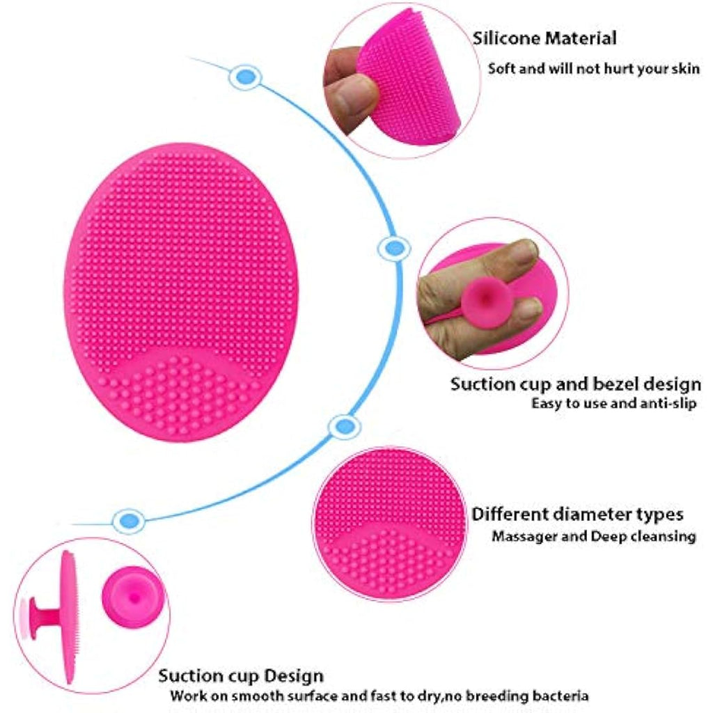 HieerBus Silicone Facial Cleansing Brush – Soft Face Scrubber, 2-Pack
