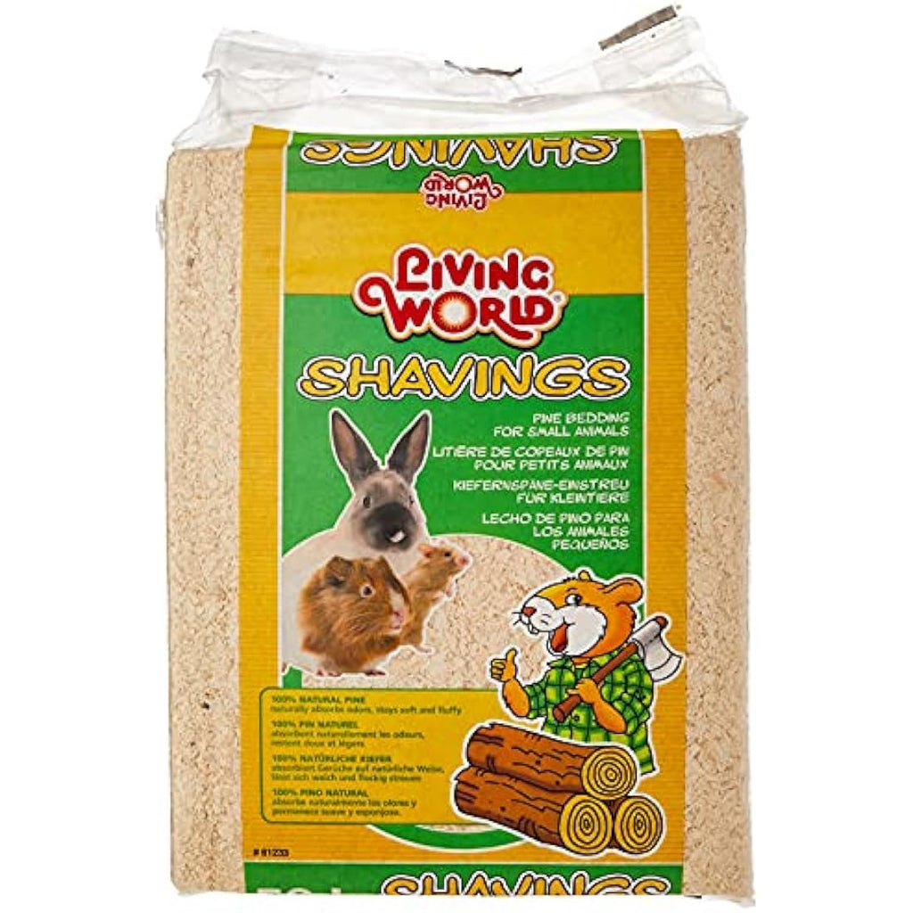 Living World Pine Shavings – 100% Natural Odor Control Bedding, 56 L