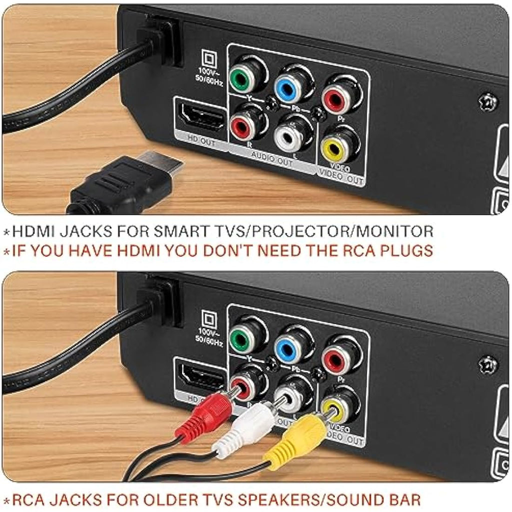 OKYUK Region Free DVD Player | 1080P HD Upscaling with HDMI & RCA Cables