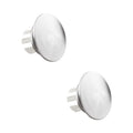 Jolof Store Brass Sink Overflow Cover - Brushed Silver Basin Trim (2 Pack)
