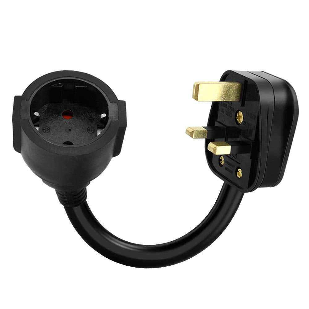 UK Plug to EU Socket Extension Lead - BS1363 Certified