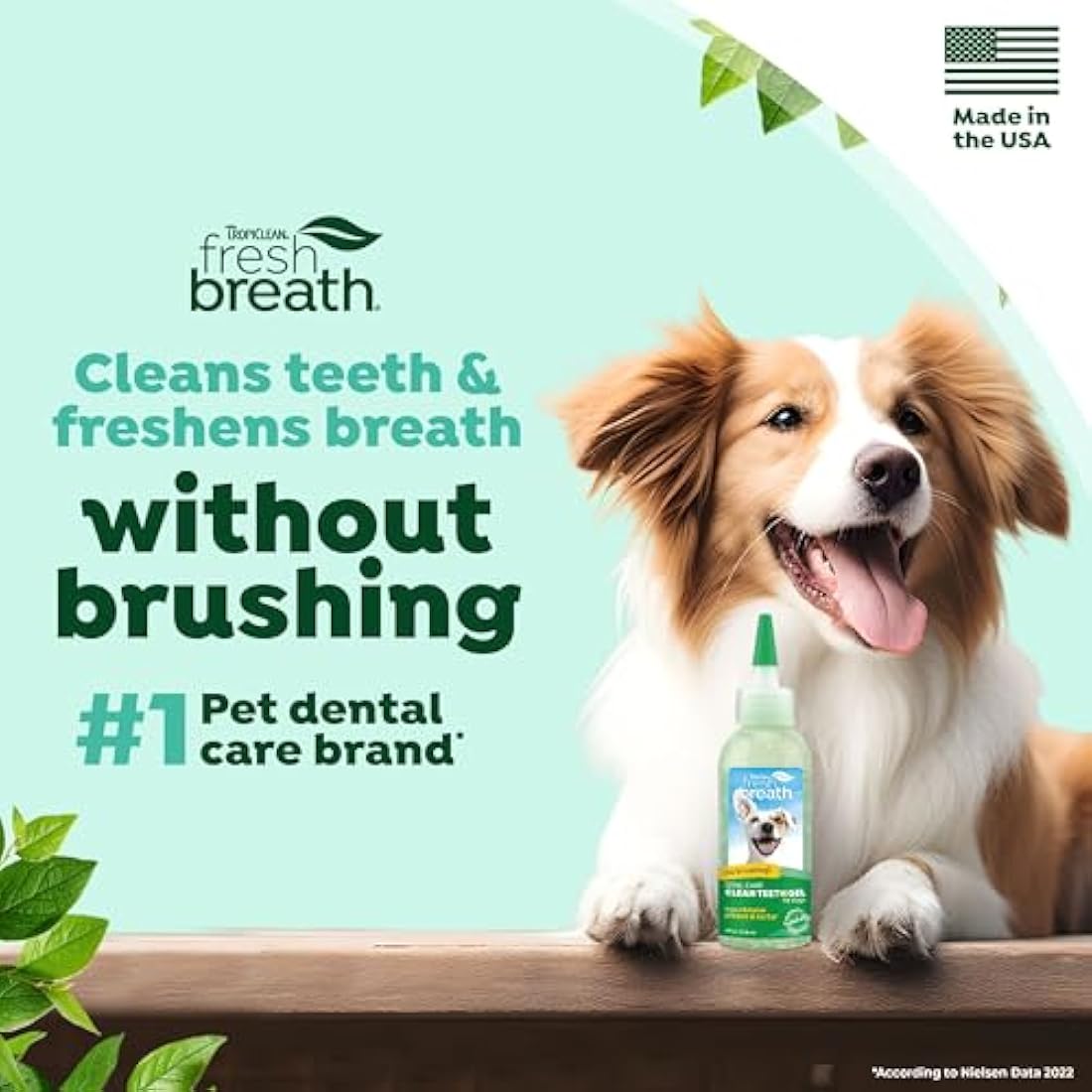 TropiClean Fresh Breath Dog Teeth Cleaning Gel – No Brushing, 118ml