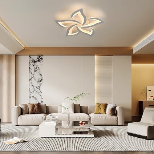 Comely Modern Petal LED Ceiling Light – 60W 3000K Warm Lotus Lamp