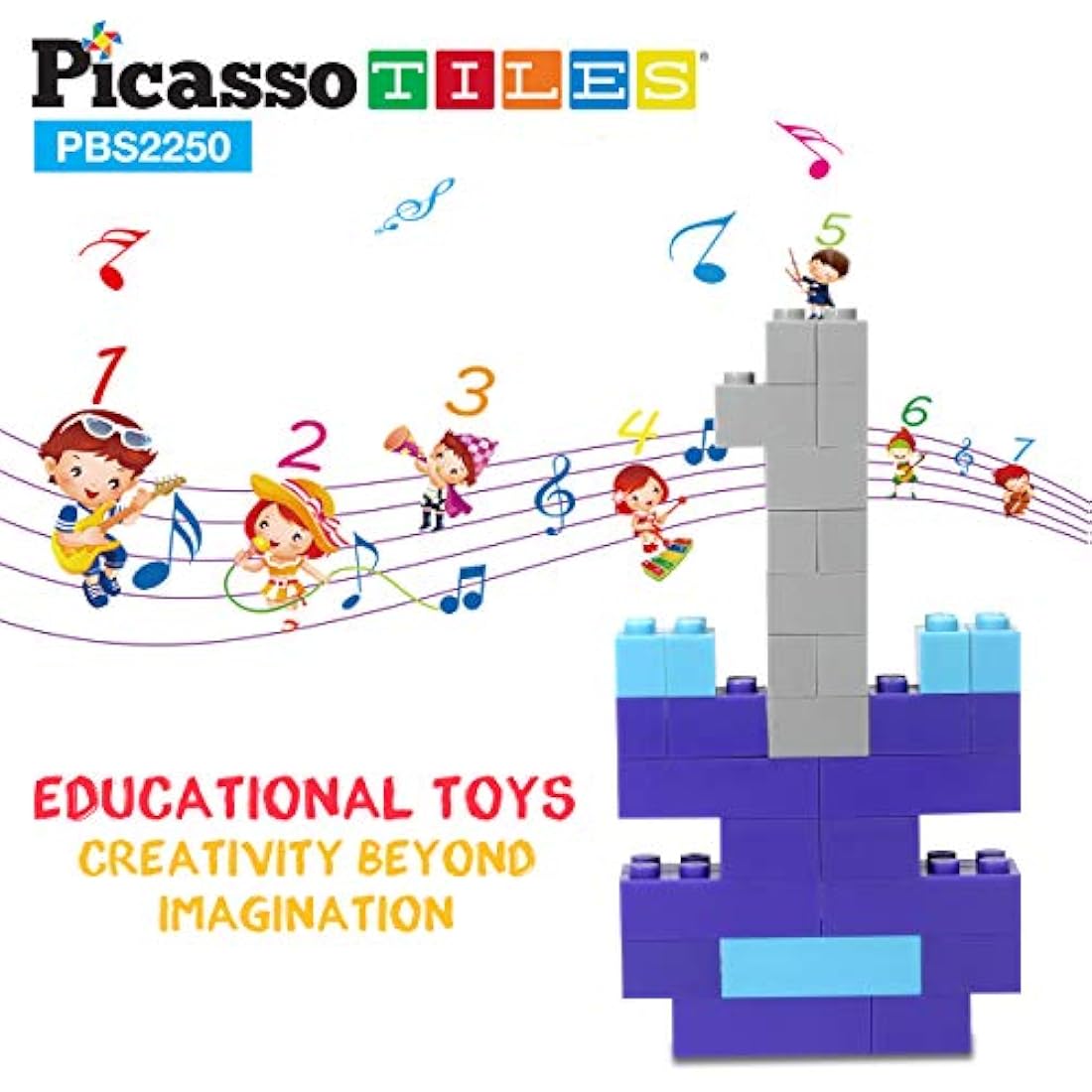 PicassoTiles 2250pc Building Block Set – STEM Construction Toy for Ages 3+