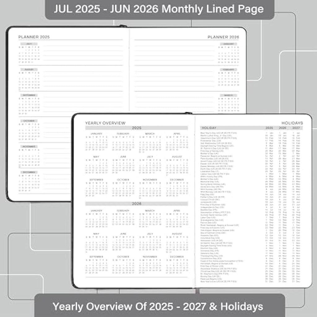 Academic Diary 2025-2026 | A5 Page a Day Faux Leather Planner