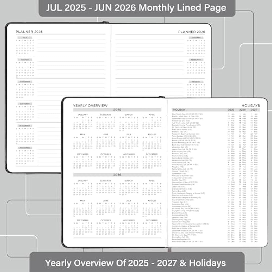 Academic Diary 2025-2026 | A5 Page a Day Faux Leather Planner