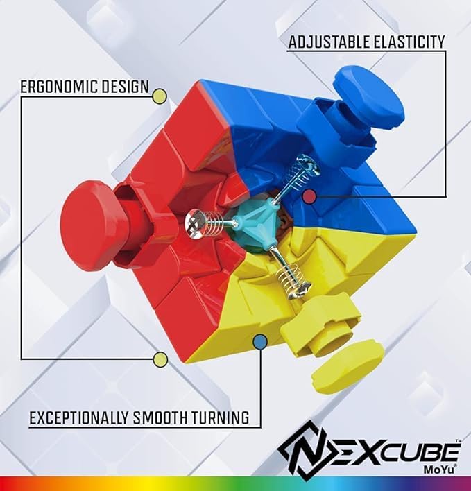 Nexcube 3x3 Speed Cube – Smooth Brain Teaser Puzzle for Kids & Adults