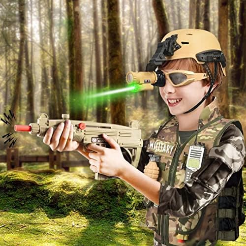 Jolof Store Kids Military Soldier Costume Set with Toy Shotgun & Helmet