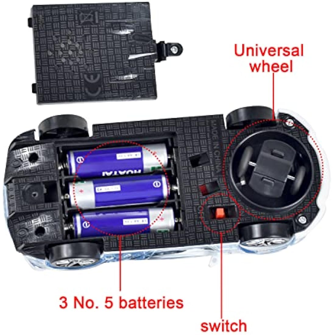 Jolof Store Police Car Toy with Lights and Sound – 1:36 Scale Electric