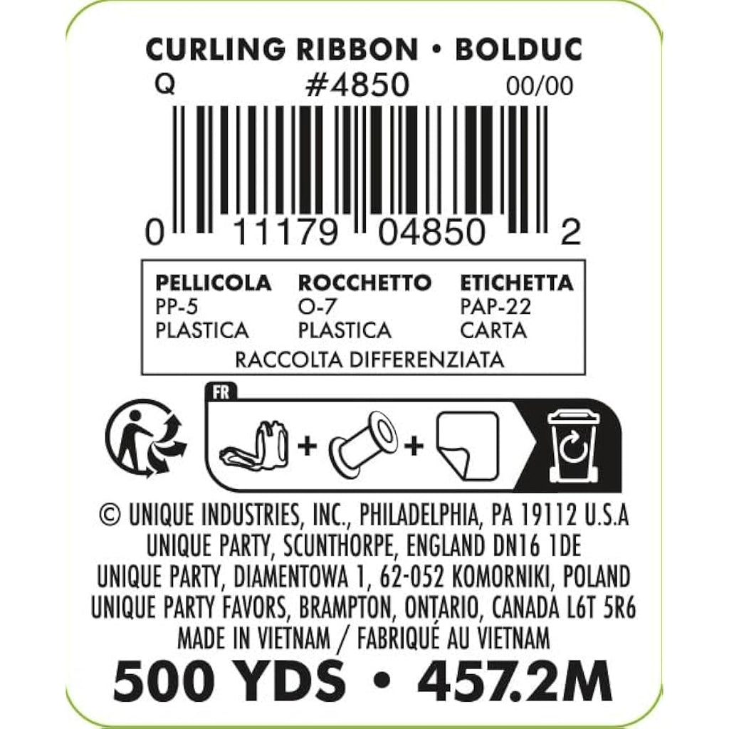 Unique Party White Curling Ribbon – 500 Yards for Gift Wrapping