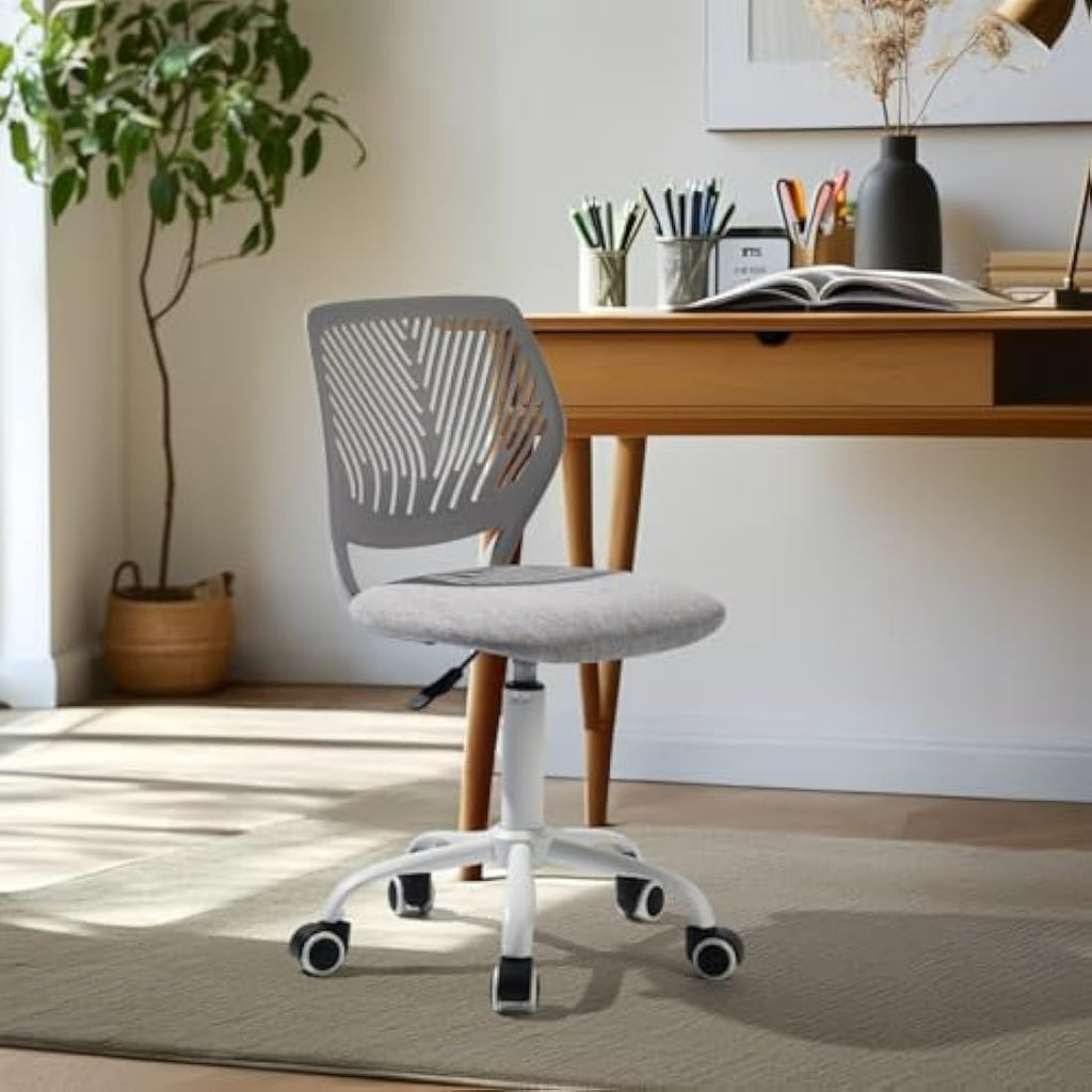 Swivel Task Chair – Adjustable Height Desk Chair, Light Grey