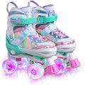 SULIFEEL Adjustable Roller Skates for Kids with Light Up Wheels